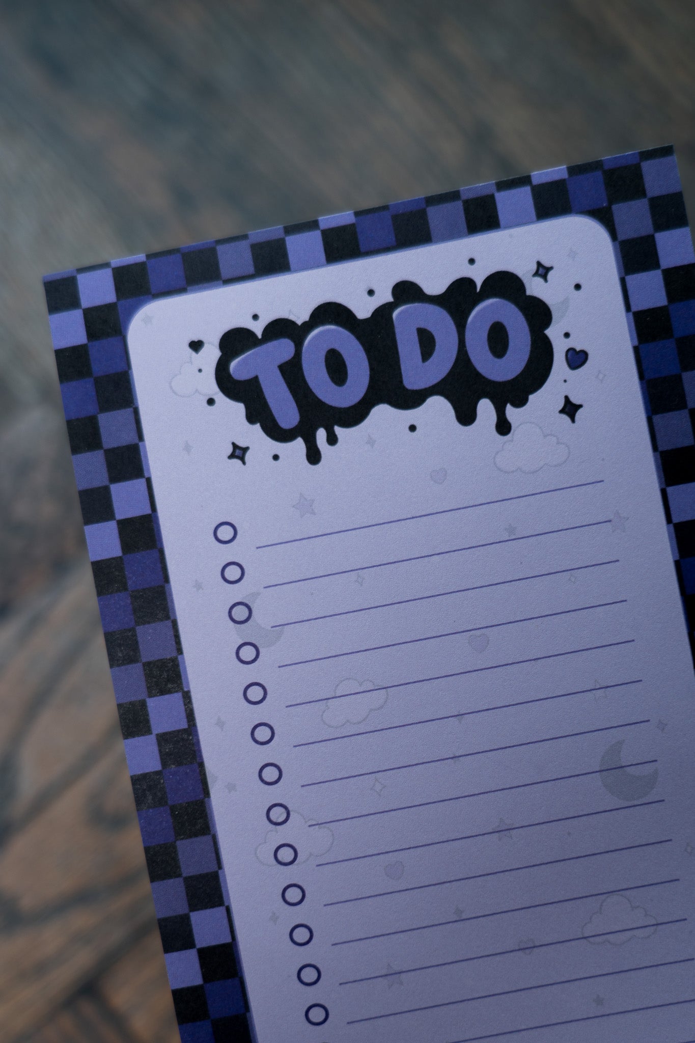 DL Elder Emo To Do Notepad | Cute Goth Stationery Desk Organiser Memo Pad