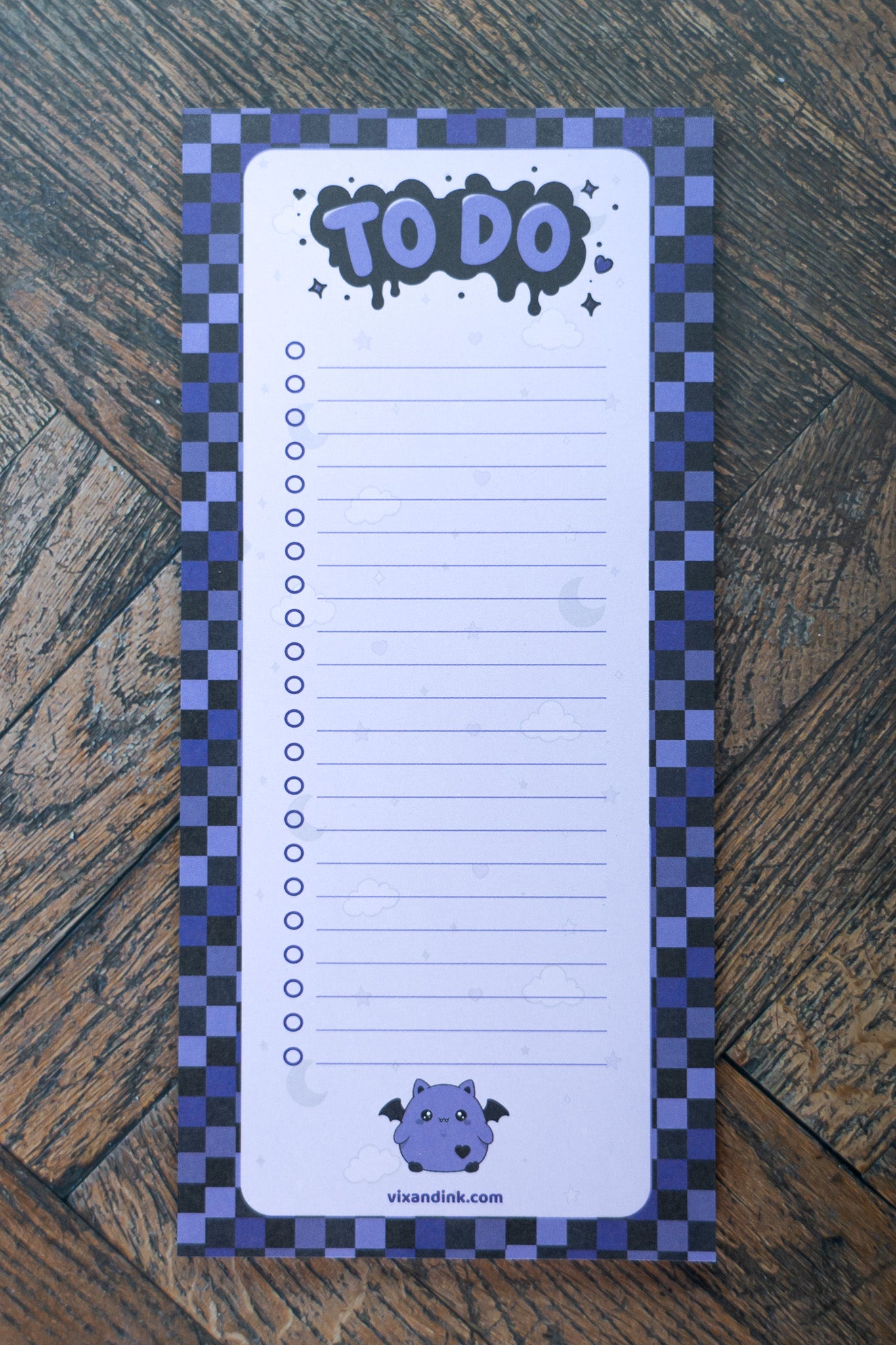 DL Elder Emo To Do Notepad | Cute Goth Stationery Desk Organiser Memo Pad
