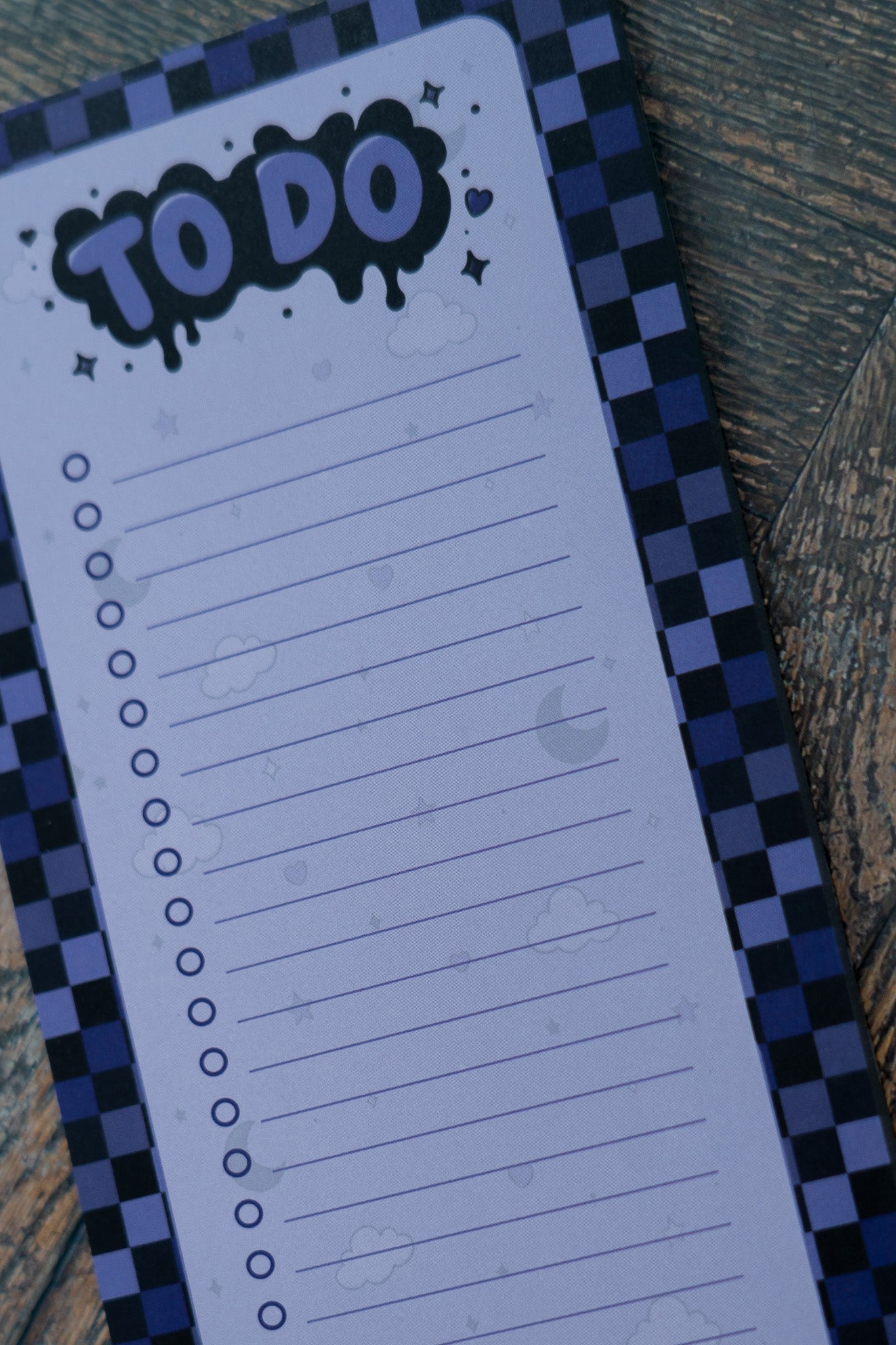 DL Elder Emo To Do Notepad | Cute Goth Stationery Desk Organiser Memo Pad