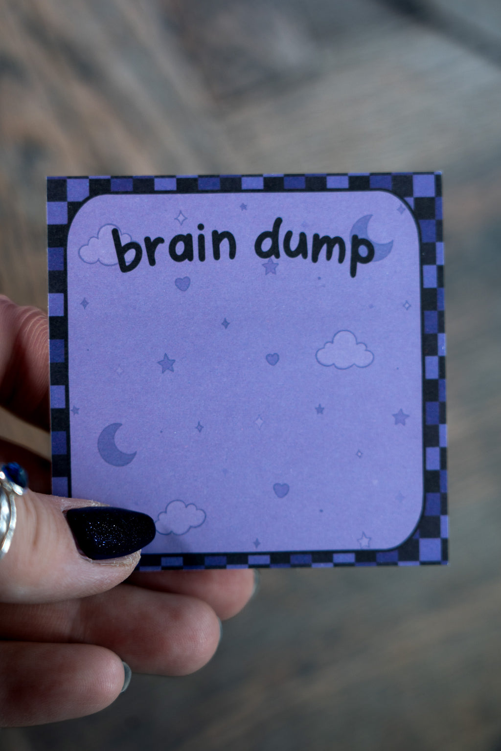 Elder Emo Brain Dump Sticky Notes | Cute Goth Stationery Desk Organiser Memo Pad