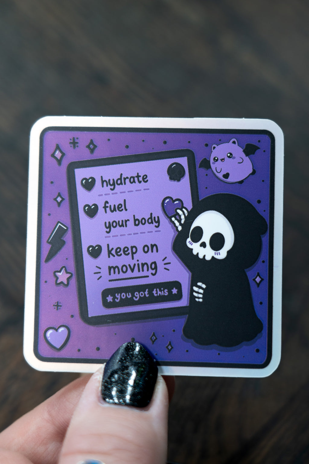 You Got This Sticker | Hydrate Fuel Your Body & Keep On Moving Holographic Decal