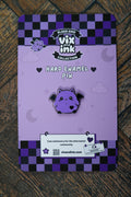 Bubl The Bat Metal Pin Badge | Cute Spooky Halloween Enamel Lapel Pin - Vix and Ink