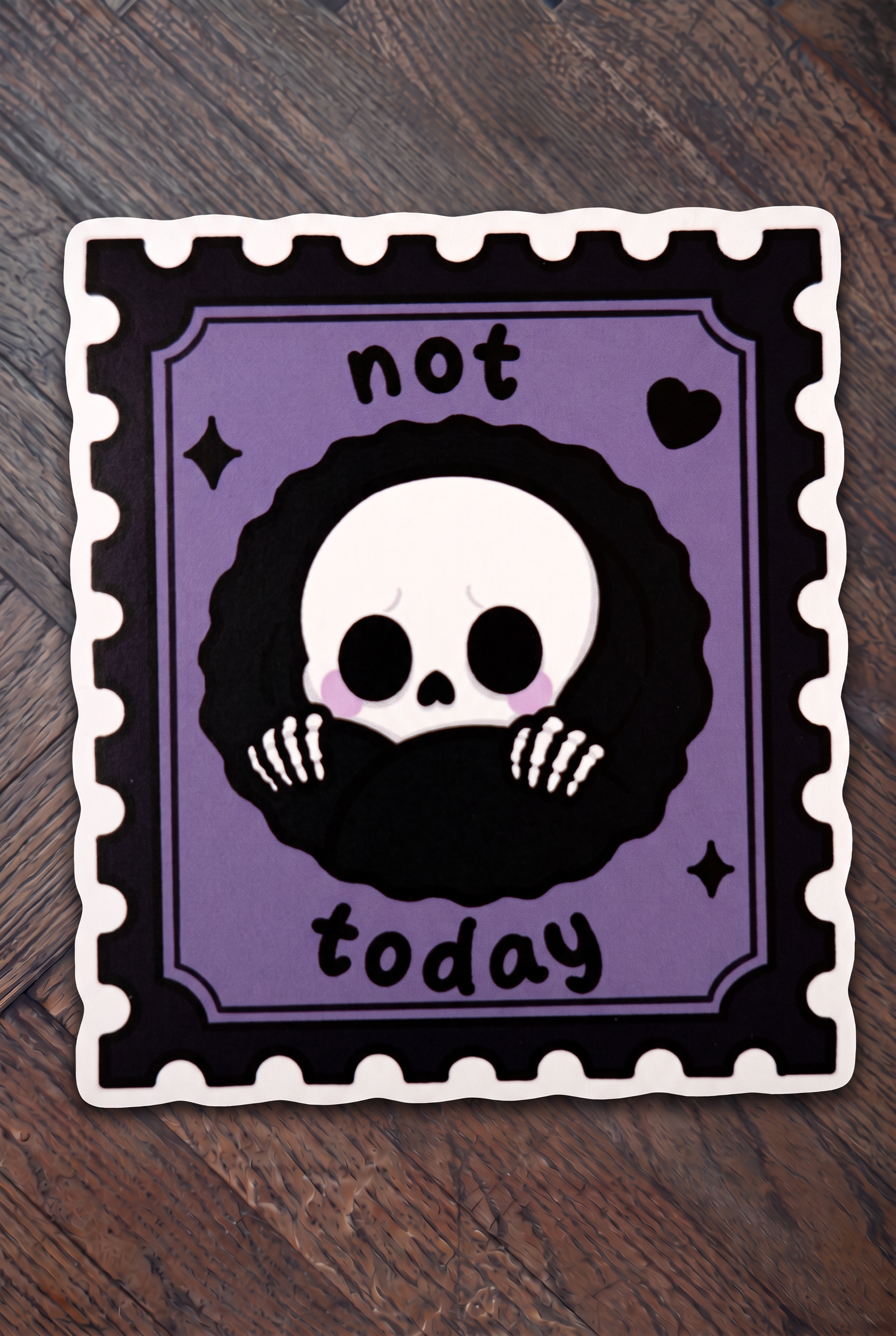 Elder Emo 5 Stamp Sticker Pack | Cute Goth Stationery Set Vinyl Laptop Decals