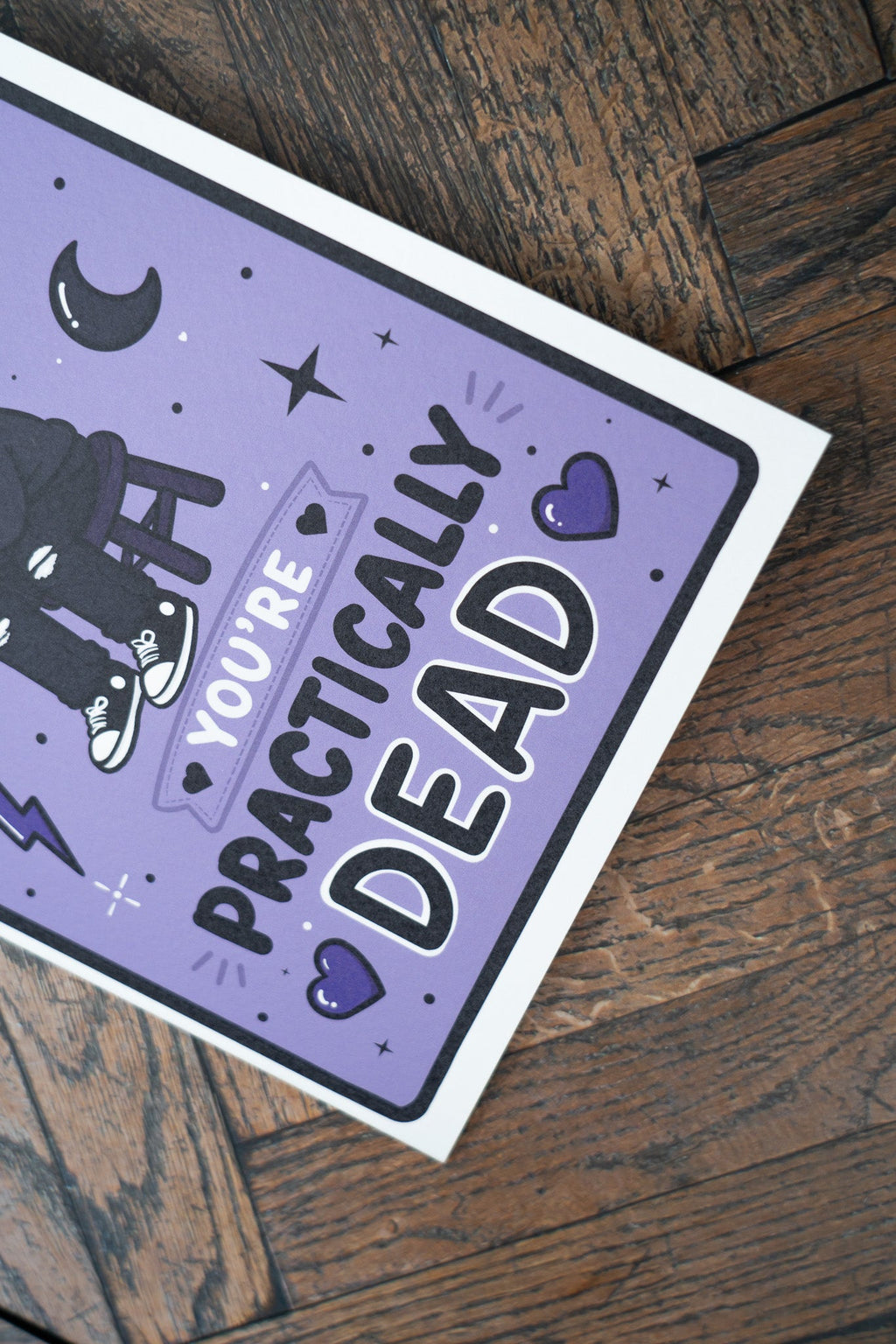 Congrats You're Practically Dead Birthday Card | Dark Humour Birthday Card - Vix and Ink