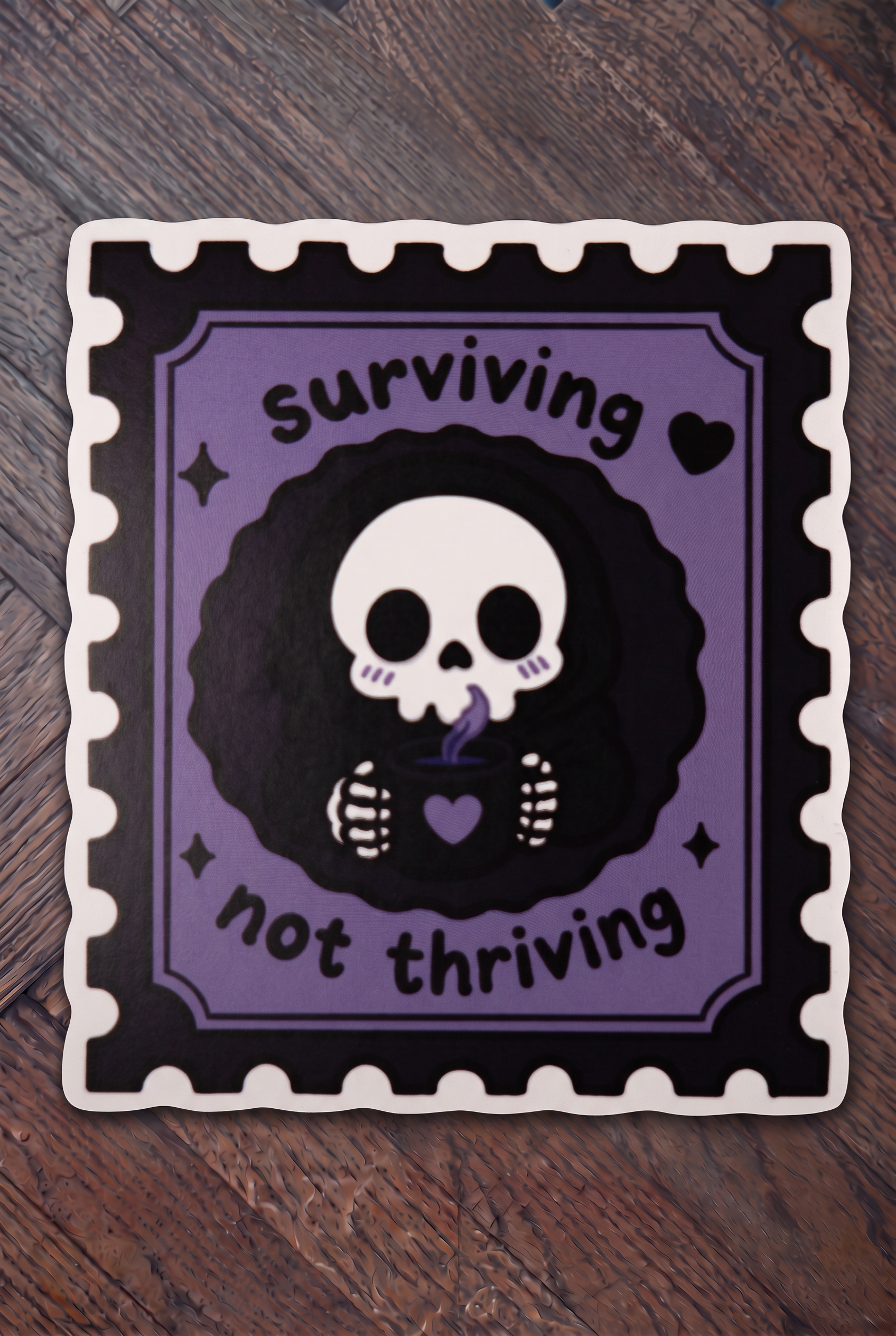 Elder Emo 5 Stamp Sticker Pack | Cute Goth Stationery Set Vinyl Laptop Decals