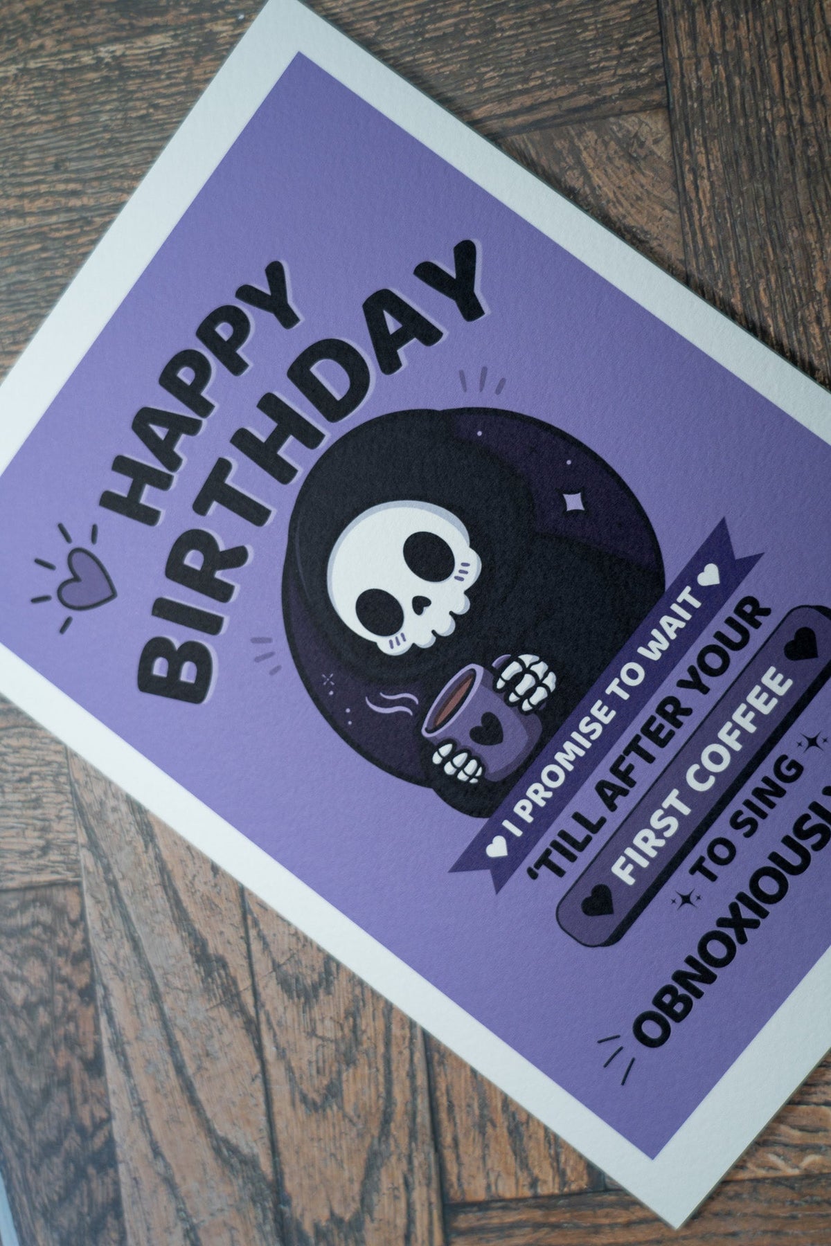First Coffee Birthday Card | Funny Sarcastic Alternative Greeting Card - Vix and Ink