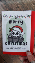 Grim Reaper Alternative Christmas Card | Cute Goth Festive Greeting Card - Vix and Ink