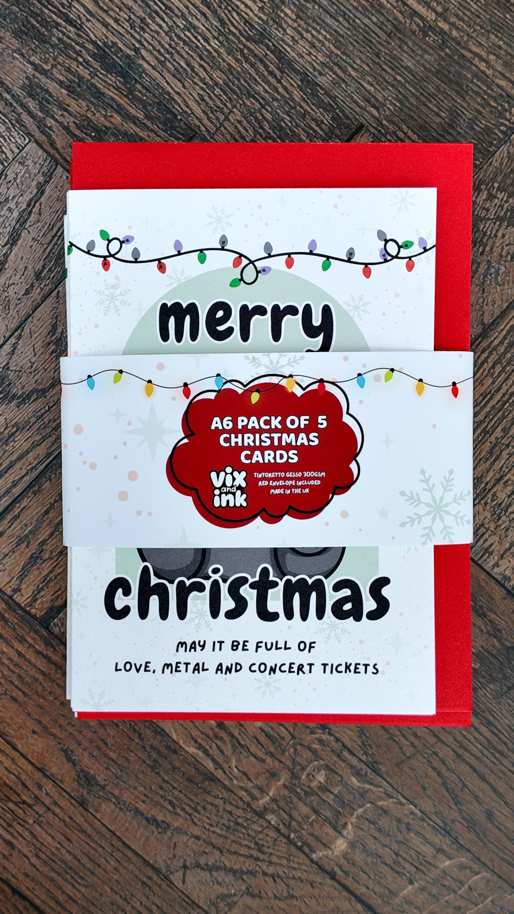 Grim Reaper Alternative Christmas Card Pack | Pack of 5 Goth Holiday Greeting Cards - Vix and Ink