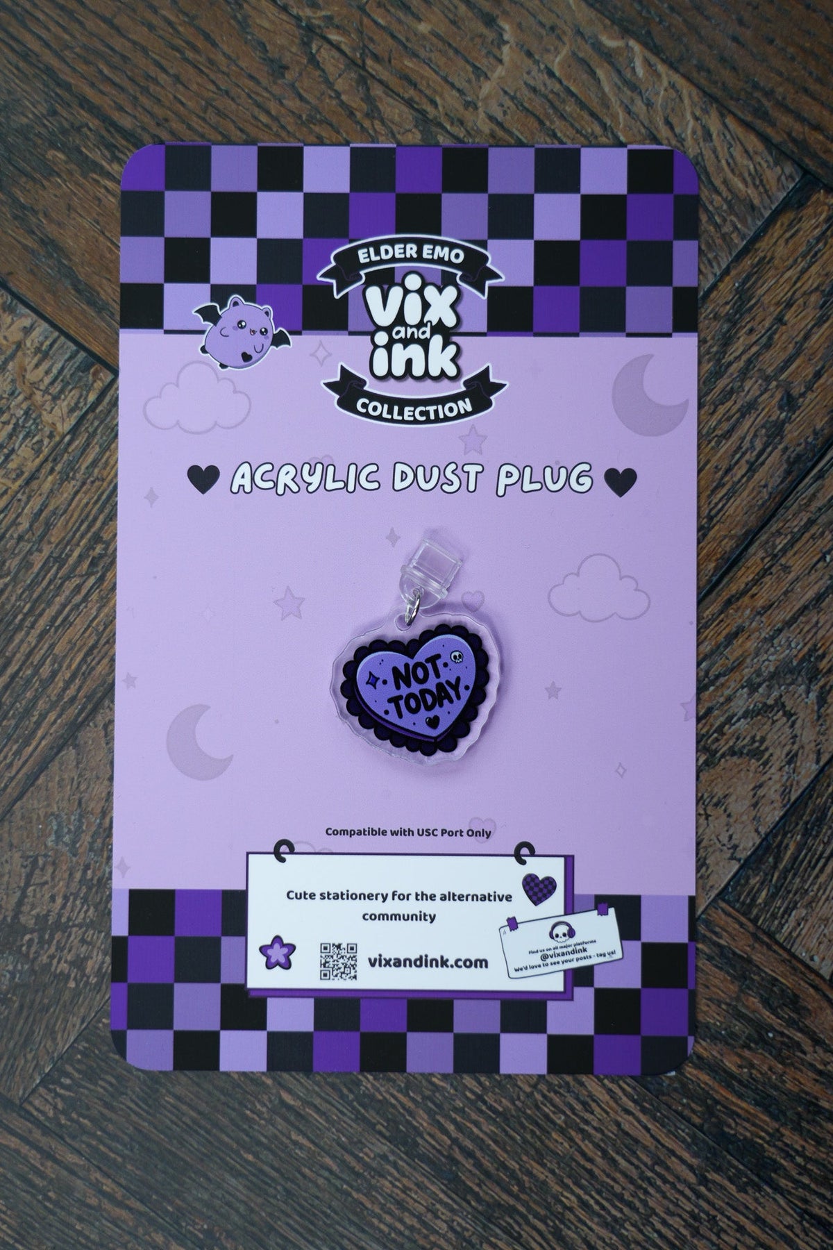 Not Today Kindle Dust Plug | USB C Anti Dust Phone Charm - Vix and Ink