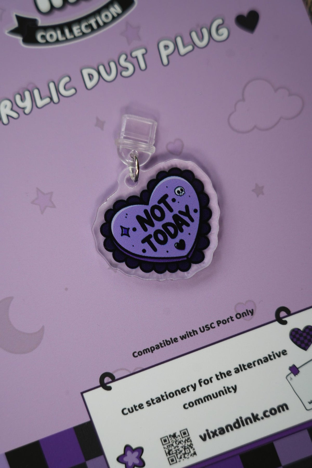 Not Today Kindle Dust Plug | USB C Anti Dust Phone Charm - Vix and Ink