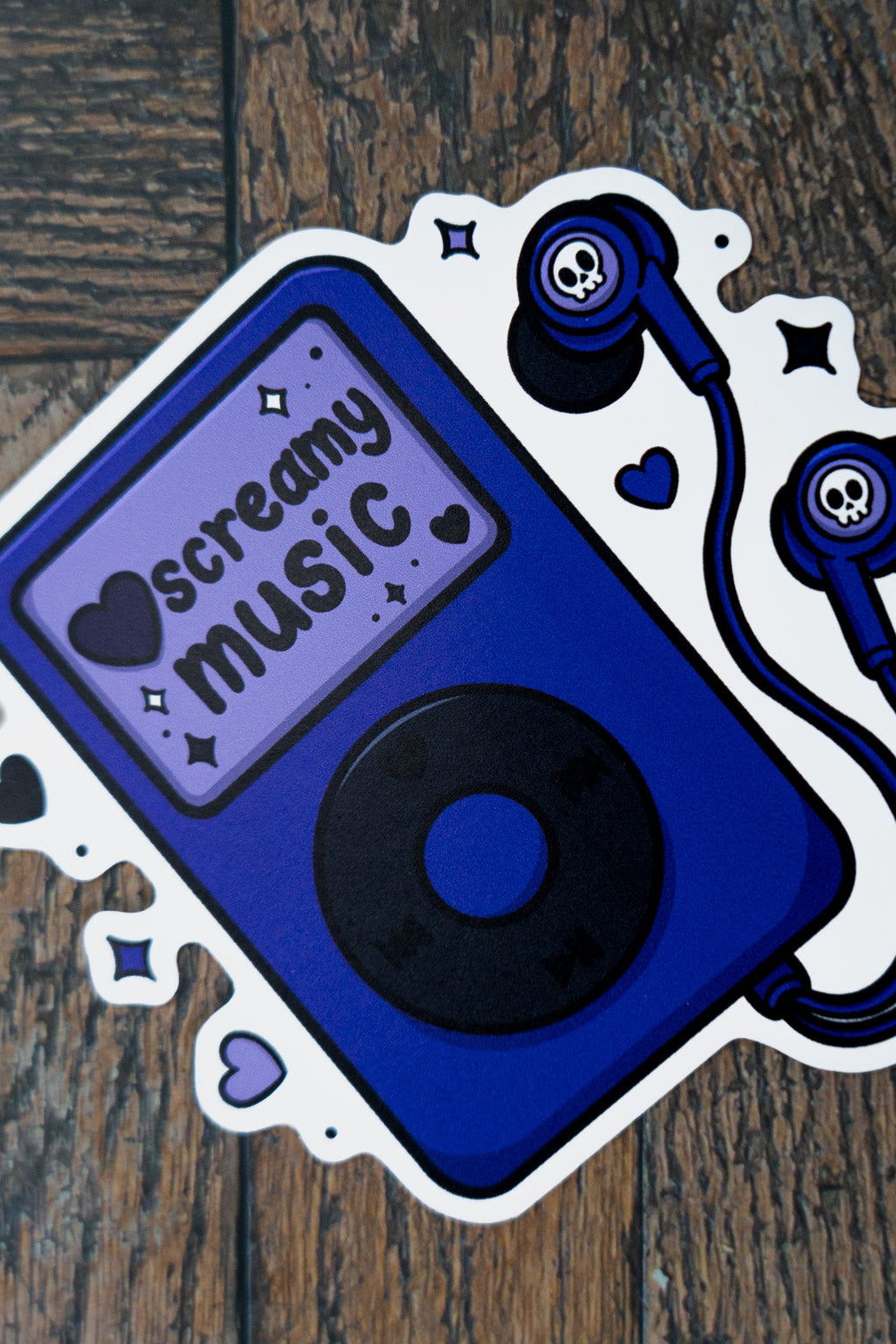 Screamy Music Retro MP3 Sticker | Emo Band Pop Punk Vinyl Laptop Decal - Vix and Ink