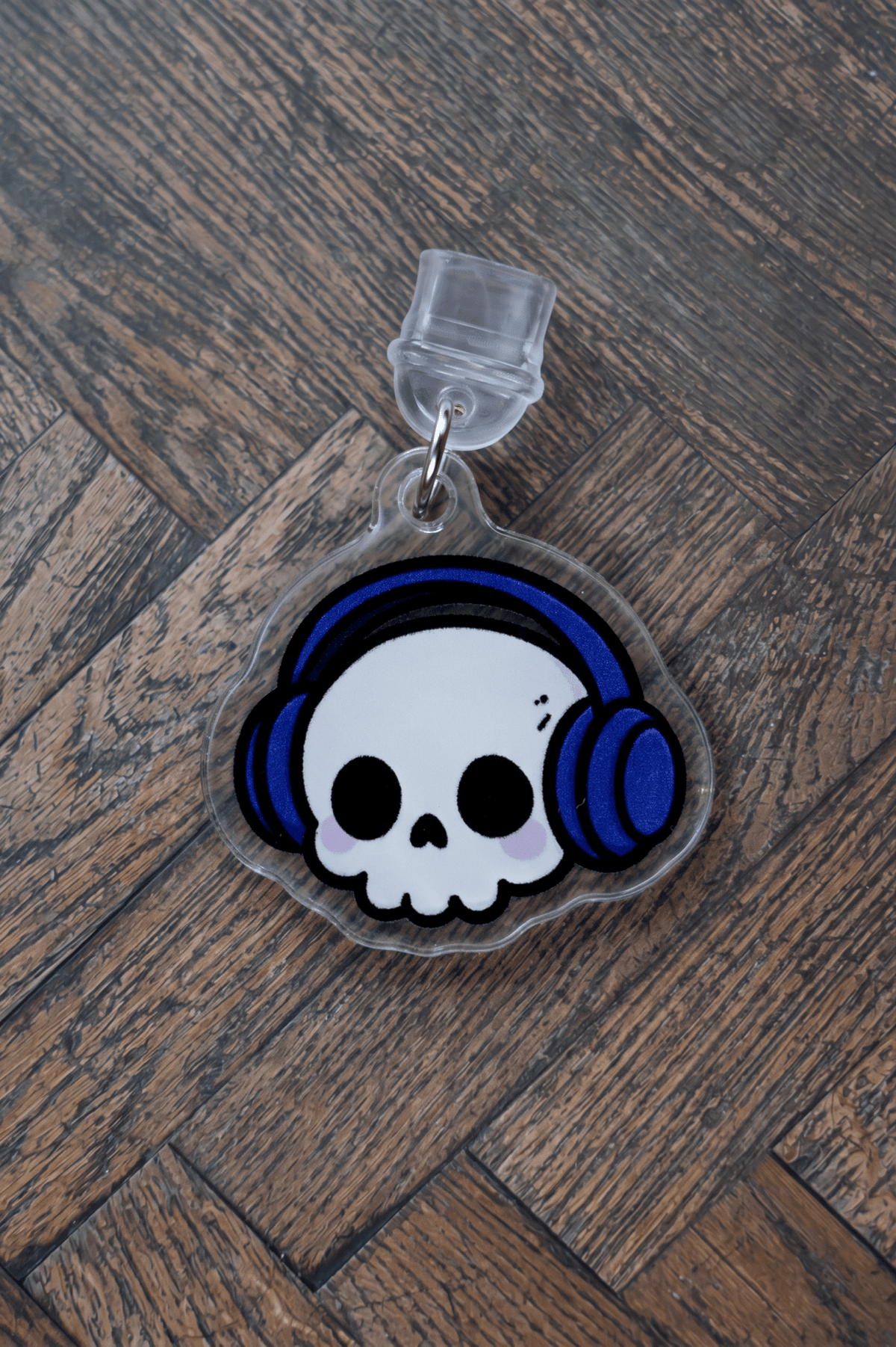 Skull Headphone Kindle Dust Plug | USB C Anti Dust Phone Charm - Vix and Ink