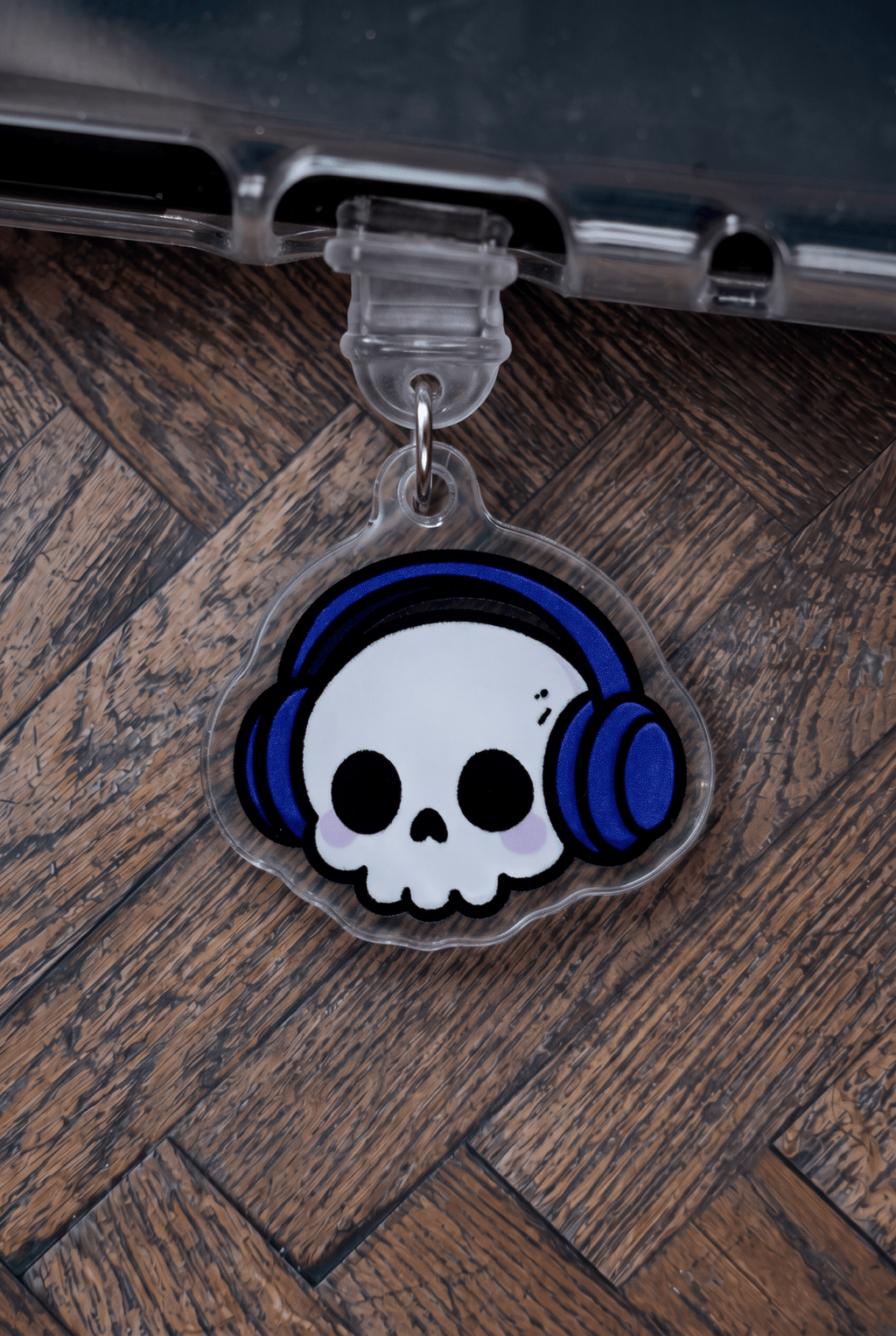 Skull Headphone Kindle Dust Plug | USB C Anti Dust Phone Charm - Vix and Ink
