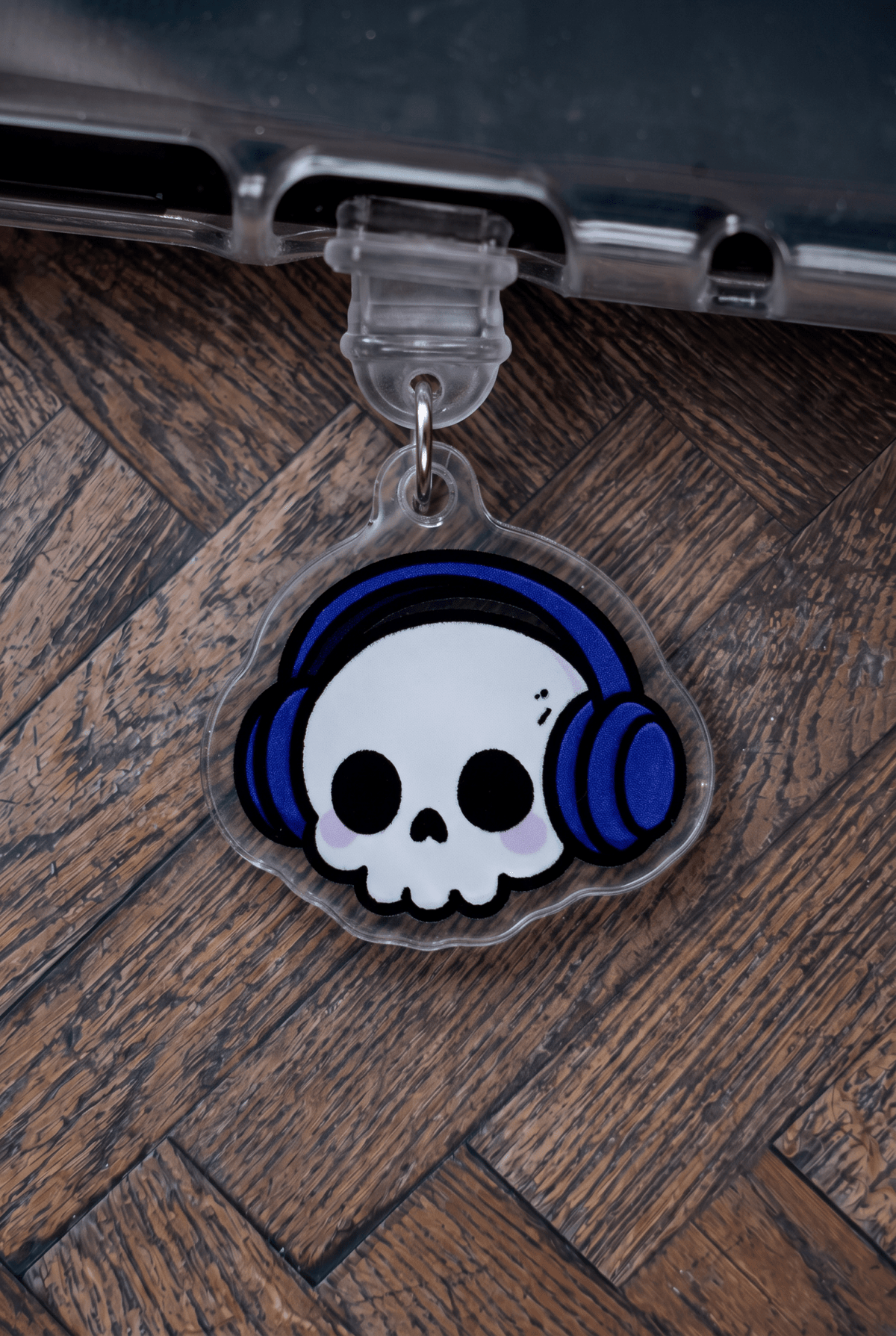 Skull Headphone Kindle Dust Plug | USB C Anti Dust Phone Charm - Vix and Ink